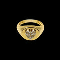 Pavé Heart Signet Ring