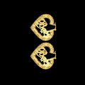 "Baby" Bamboo Heart Hoops