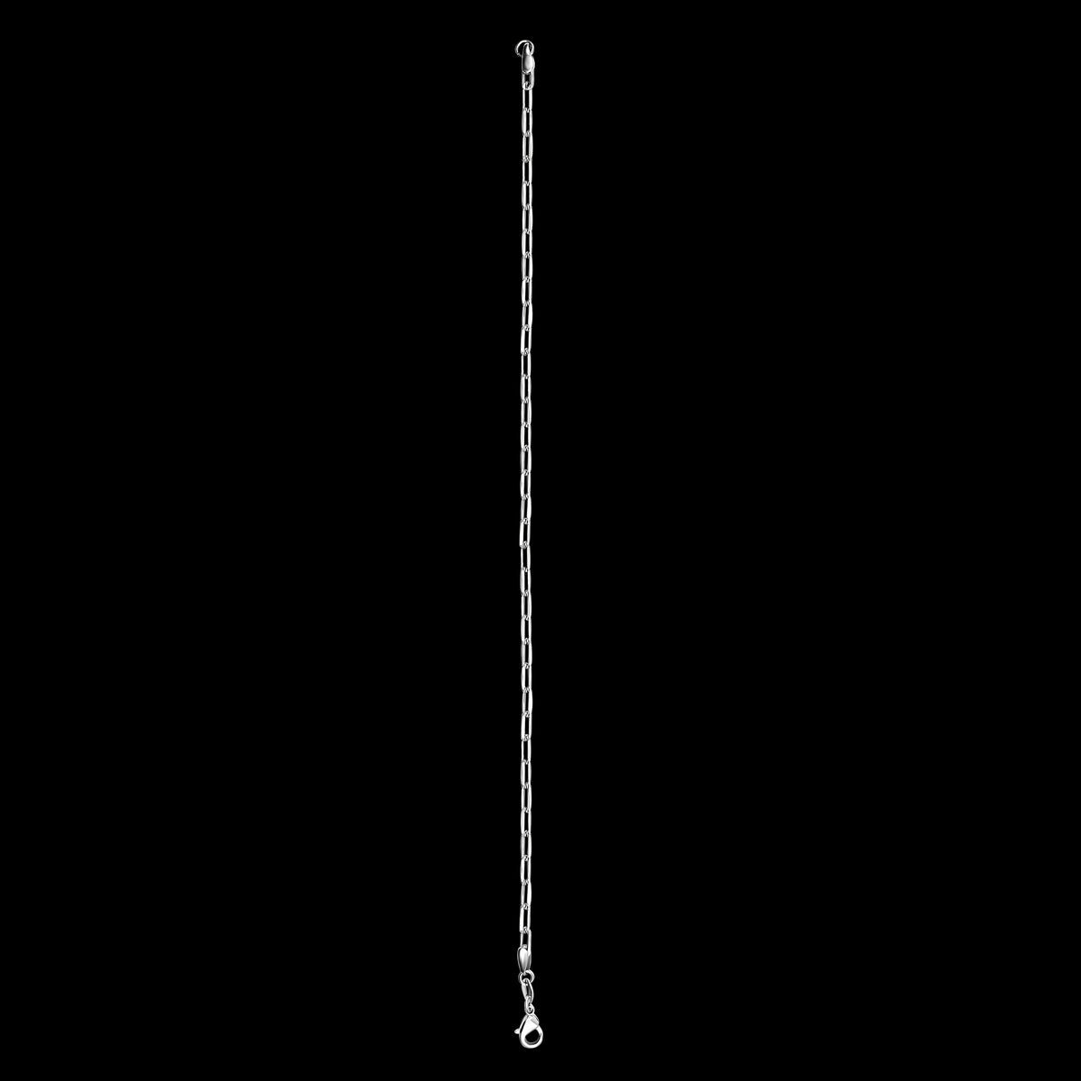 Silver Paperclip Chain Anklet