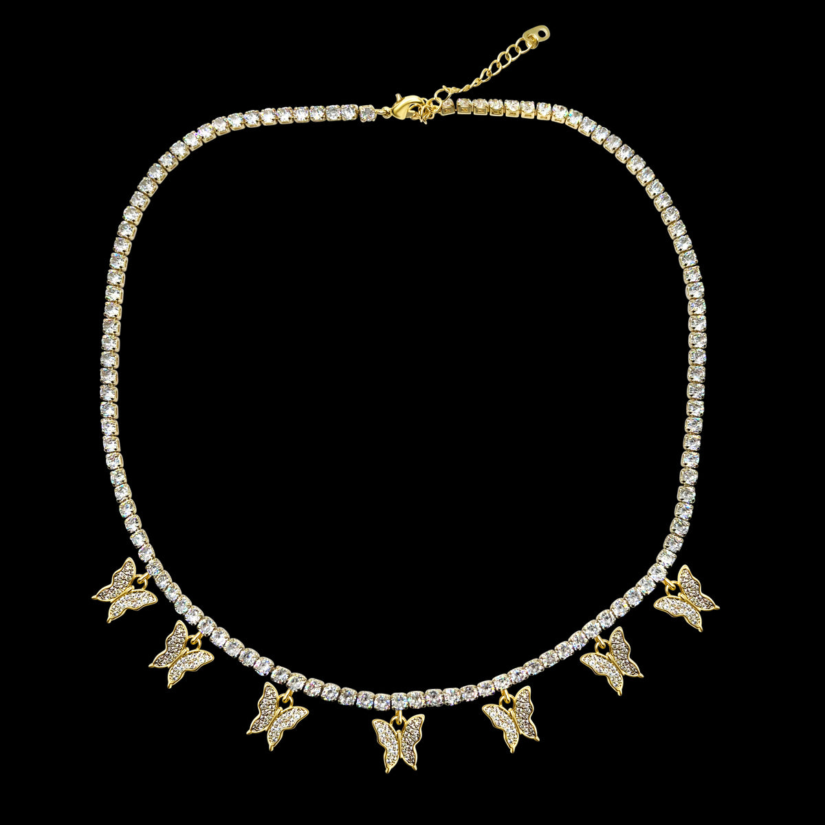 Butterfly Tennis Necklace